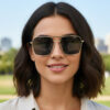 Wholesale Retro Metal Frame Sunglasses Classic Double Beam Pilot Design for Driving Sun Protection Fashion Accessory