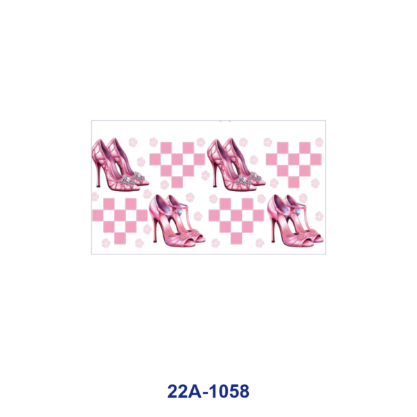 oly-9eea93cf23ed8f4157709f3fb8a9b7b5 Wholesale 5pcs Sweet Pink Girly High Heel Dress Hat Lipstick Woman Cherry Blossom Bow Sneaker Mixed Decor Prints 16oz Cup UV DTF Wraps