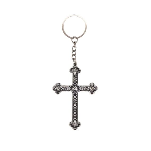 oly-9f0bace273ae0d37ca717697d45e827c Wholesale Cross Keychain Pendant Alloy Silver Bag Charm Key Accessory