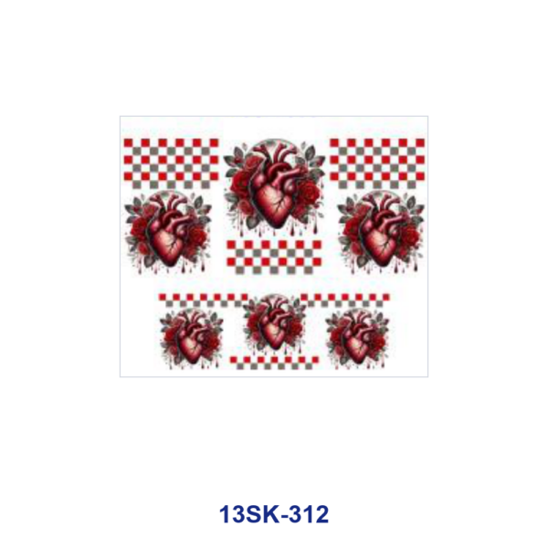 Wholesale 8pcs Gothic Heart Rose Mini Cup Keychain Sticker