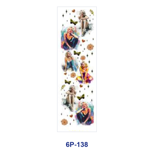 Wholesale 2/8/16pcs UV DTF Stickers Vintage Pin-up Lady Butterfly Floral Car Print Pen and Bookmark Stickers OLY Exclusive