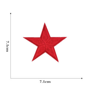 Red five-pointed star large cloth stickers