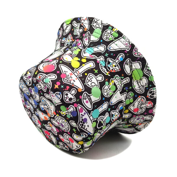 oly-9f746fd06d73ea044065e198a027a6d4 Wholesale Colorful Mushroom Printed Fisherman Hat Retro Double Sided Sun Hat for Men Women Fashion Accessory for Party Boutique