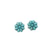 oly-9f8332bc5031ef6caf82321f0d771f14 Wholesale Retro Bohemian Floral Turquoise Earrings Alloy Electroplated Party Wear