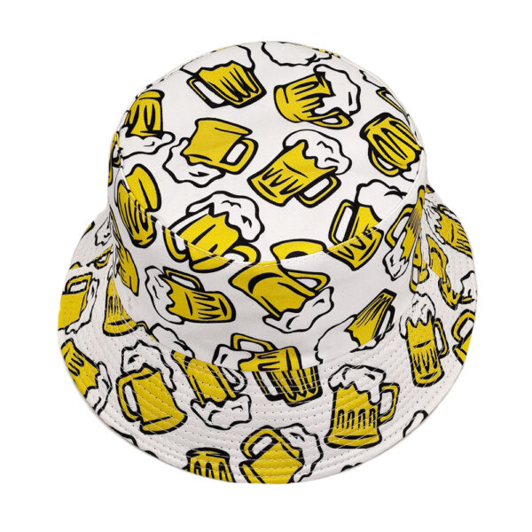 oly-9f9c1e60ee608ce42ae09eb4e537efd5 Wholesale Beer Pattern Bucket Hat Unisex Sun Protection Boutique Fashion Accessory