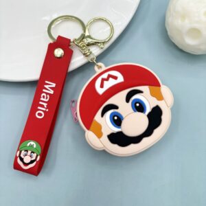 Coin purse-mario (leather rope style)-red