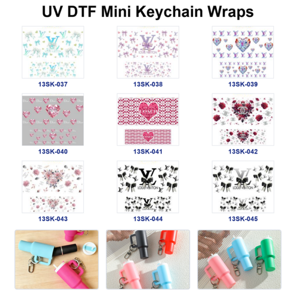 oly-9fbfdddb3b84dbca7321ab1c3b6d20b6 Wholesale 8pcs Luxury Fashion Pattern Mini Cup Keychain Sticker OLY Exclusive