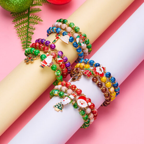 oly-9fe2a363261ac78df16b057b55c3a649 Wholesale Christmas Bracelet Set 3 Pack Alloy Bead Charms for Holiday Gift or Boutique Resale