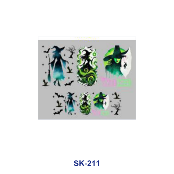 Wholesale 8pcs Mystical Sorceress Figure Bow Moon Bat Magic Motif Mini Cup Keychain Sticker OLY Exclusive