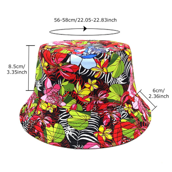 Wholesale Tropical Banana Leaf Print Bucket Hat Women Sun Hat for Vacation Beach Summer