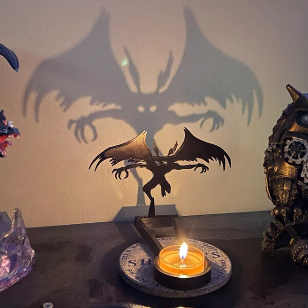 oly-a00ab42aa08711fdd001eef256565fd4 Wholesale Halloween Funny Shadow Stand Stainless Steel Candle Holder Devil Projection Lamp Desk Decor for Office Party Gift
