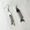 oly-a00f847f3bda63945acca1d2def454dd Wholesale Trendy Fishbone Fish Spine Necklace Set Ancient Silver Zinc Alloy Fashion Accessory