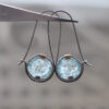 oly-a01a9191a3cc1c571dd7c5a6670aa71c Wholesale Retro Moonstone Round Earrings Two-Tone Silver Light Blue Alloy Electroplated Fashion Jewelry Accessory