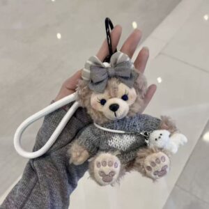 Gray sweater + puppy satchel [shirley rose] / Approximately 10cm, comes with a rope stopper
