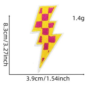Plaid lightning cloth sticker 7#