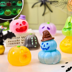 Wholesale Resin Halloween Glow-in-the-Dark Pumpkin Cute Doll DIY Desktop Decoration Resale
