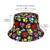 Wholesale Trendy Cat Paw Pattern Bucket Hat Reversible Double Sided Sun Protection for Party Boutique Resale