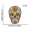 Wholesale Polyester Thread Iron-On Cloth Sticker Green Skull Design for Baggage Fashion Accessory
