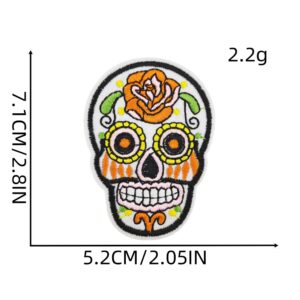 White skull cloth patch 32#
