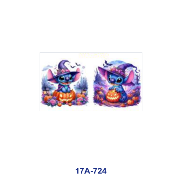 Wholesale 5pcs Halloween Island Girl Blue Alien Creature Pumpkin Bat Ghost Flower Checkered Mixed Decor Prints 16oz Cup UV DTF Wraps OLY Exclusive