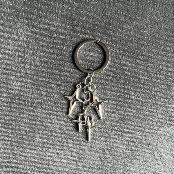 Wholesale Stylish Alloy Star Y2K Keychain Pendant Bag Charm Car Key Accessory Gift