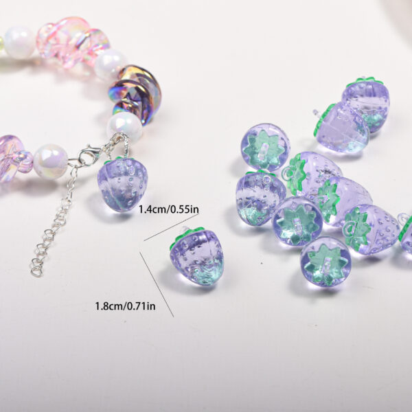 oly-a07bd4e7fcc81a3a9db1ce1aa309e151 Wholesale Purple Strawberry Acrylic Loose Beads DIY Fashion Accessory for Phone Chain Bag Charm Resale