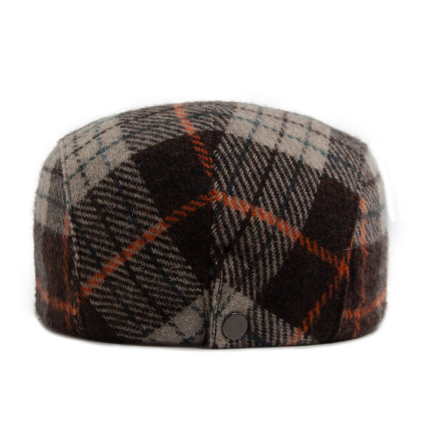 Wholesale Men's Beret Hat Plaid Pattern Warm Winter Forward Cap Fashion Accessory