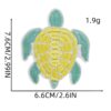 Wholesale Decorative Turtle Embroidery Patch Polyester Thread For Clothing Boutique