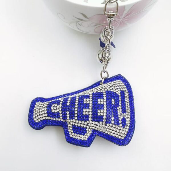 Wholesale Korean Velvet Rhinestone CHEER Keychain Stylish Bag Charm Gift