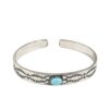 Wholesale Vintage Silver Alloy Turquoise Pattern Bangle Bracelet, Bohemian Geometric Jewelry Accessory for Everyday Wear