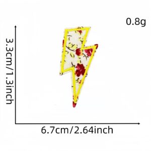 Lightning floral cloth sticker 5#Yellow