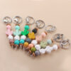 oly-a0c9b63e840c30ecb32a032c631b6d36 Wholesale Silicone Cartoon Cactus Beaded Keychain Korean Style DIY Accessory