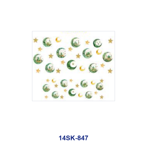 Wholesale 2/4/8pcs Watercolor Moon Star Building Print Mini Cup Keychain Sticker