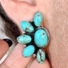 oly-a0d076e11273da4f7b9614af72b312ba Wholesale Boho Turquoise Earrings Geometric Flower Design Vintage Style Fashion Accessory