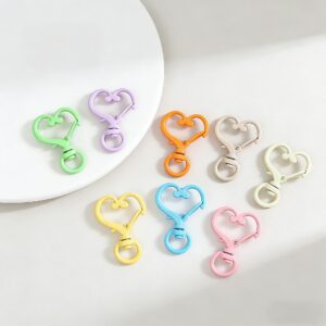 oly-a0db35ca32fc3422552dcb6758ec8e0b Wholesale Colorful Heart Shaped Cartoon Keychain Candy Colors Metal Keychain for Bag Charm and Everyday Wear Decorative Accessory