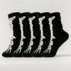 Wholesale Halloween Skeleton Cartoon Print Polyester Cotton Blend Mid Calf Socks for Men Women Gift
