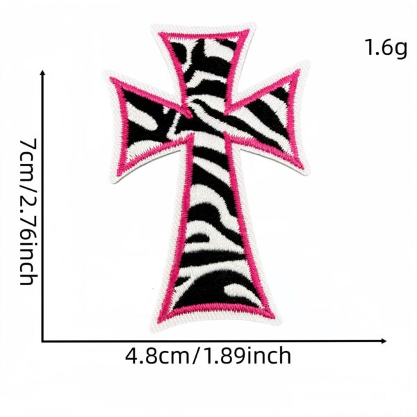 Wholesale Trendy Y2K Black Pink Heart Star Embroidered Patches 20-Pack for DIY Clothing Bag Decoration, Resale Gift