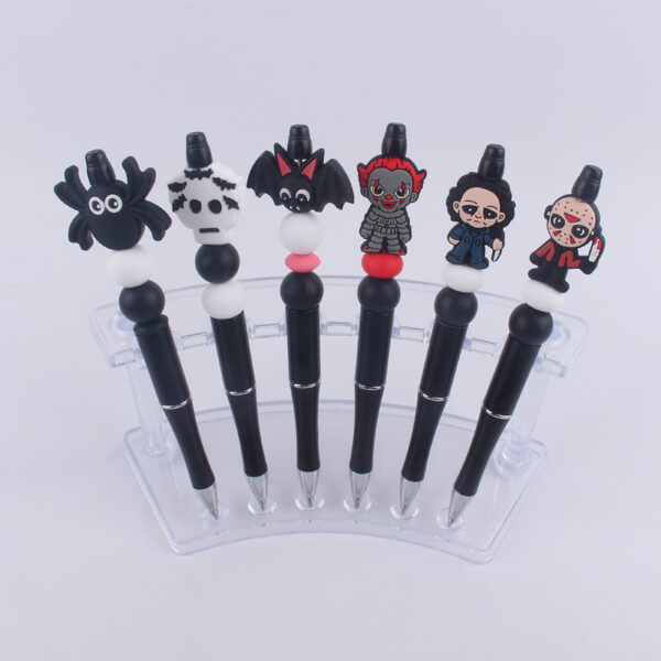 Wholesale DIY Halloween Pumpkin Spider Silicone Bead Pen Craft Supply