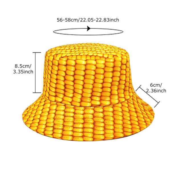 oly-a101a6dae8f2f8c6acf6c4cb425a31f7 Wholesale Corn Pattern Reversible Bucket Hat Trendy Sun Protection Hat for Everyday Use and Gift