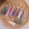 oly-a1146f13242a0e516374882ee608da1d Wholesale Bohemian Style Beaded Tassel Keychain Dark Green Fashion Accessory for Bag Decoration Gift Idea