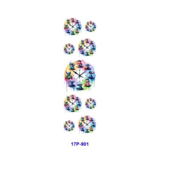 Wholesale 2/8/16pcs UV DTF Stickers Rainbow Clock Big Eared Alien Mascot Patterns Pen and Bookmark Stickers OLY Exclusive