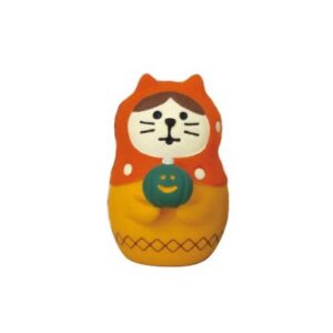 Cat with pumpkin red scarf
