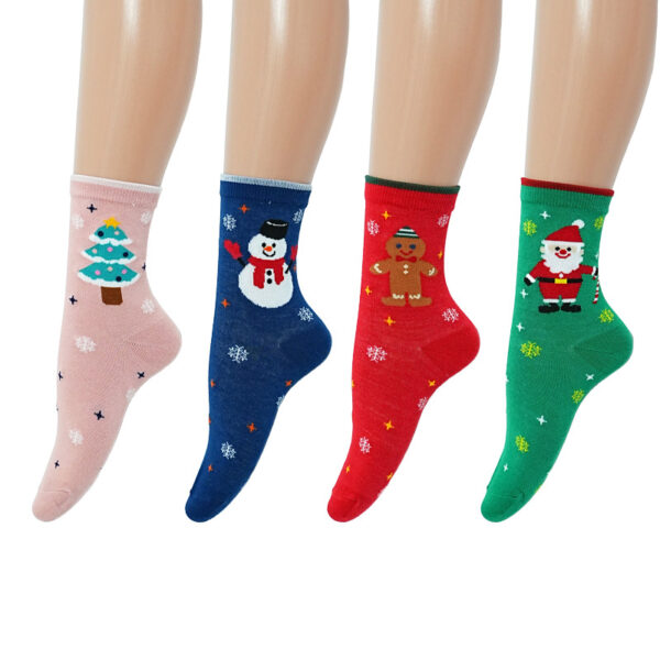 oly-a134d9895a434bb676ccaf6f150c0dc1 Wholesale Cartoon Christmas Socks Santa Snowman Tree Fashion Accessory Gift