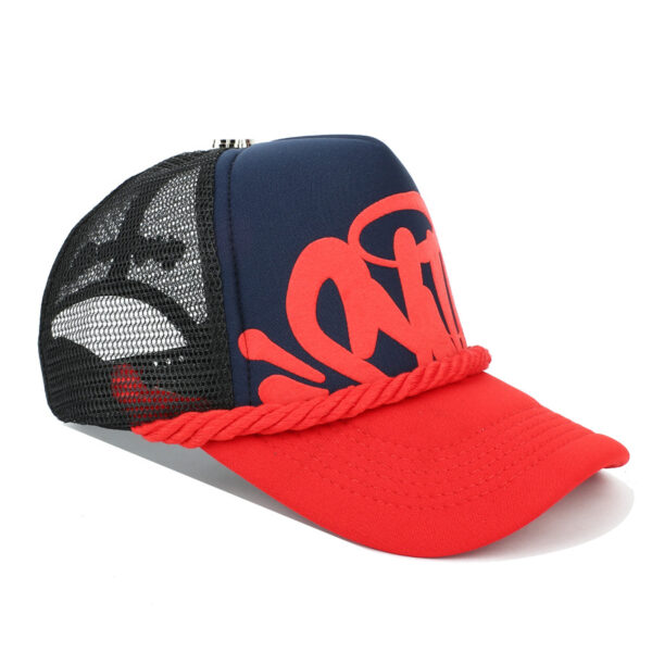 Wholesale English Letter Printed Trucker Cap Pink Adjustable Mesh Fashion Accessory