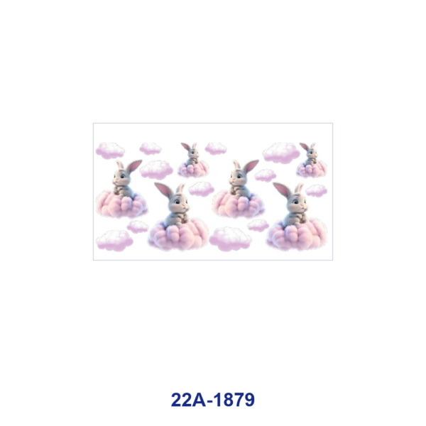 oly-a16035c750990877ec50864c5bff75c5 Wholesale 5pcs Spring Pastel Cute Cartoon Rabbit Figure Lavender Flower Leaf Cloud Hot Air Balloon Mixed Decor Prints 16oz Cup UV DTF Wraps