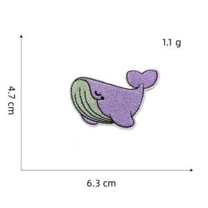 Purple series cloth stickers 9#