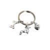 Wholesale Alloy Dachshund Heart Bone Keychain Stylish Dog Keychain for Car Keys or Bag Charm Boutique Resale