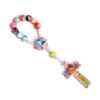 oly-a194ddc6c17734095943d9a4b0971cc3 Wholesale Colorful Cross Rosary Necklace Polymer Clay Beads for Kids Casual Fashion Accessory