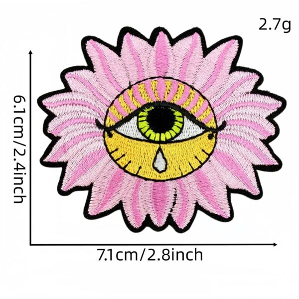 Wholesale Cartoon Devil Eye Embroidered Patches 18pcs Set Decorative Accent for Clothing Resale Gift