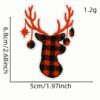 Wholesale Christmas Embroidered Patches Snowflake Deer Iron-On Decorative Accent for Clothing DIY Gift